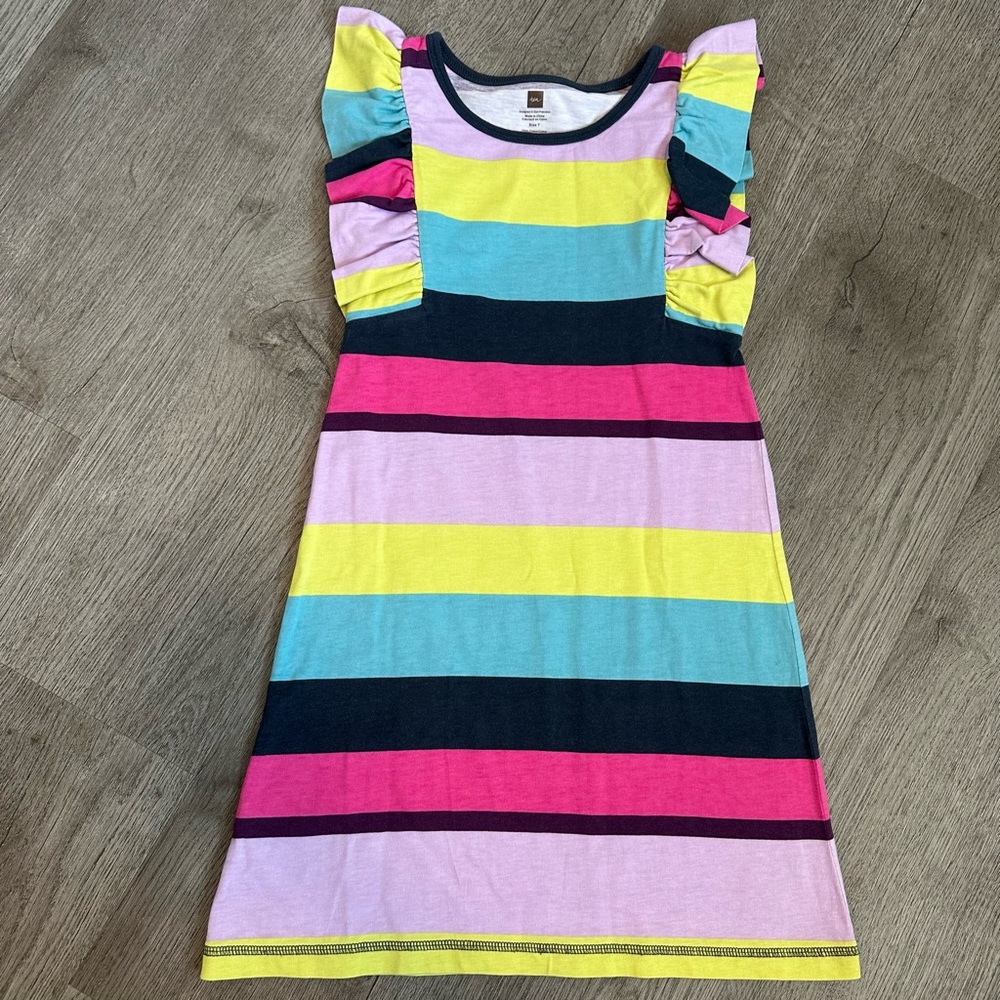 Tea collection rainbow stripe dress